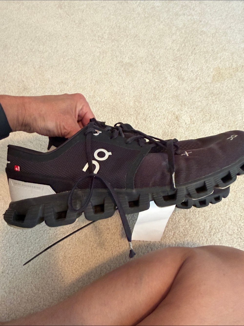 On Running Mens Athletic Shoes - Black - Picture 11 of 13
